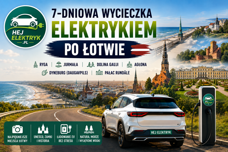 Plan 7-dniowej wycieczki elektrykiem EV po Łotwie
