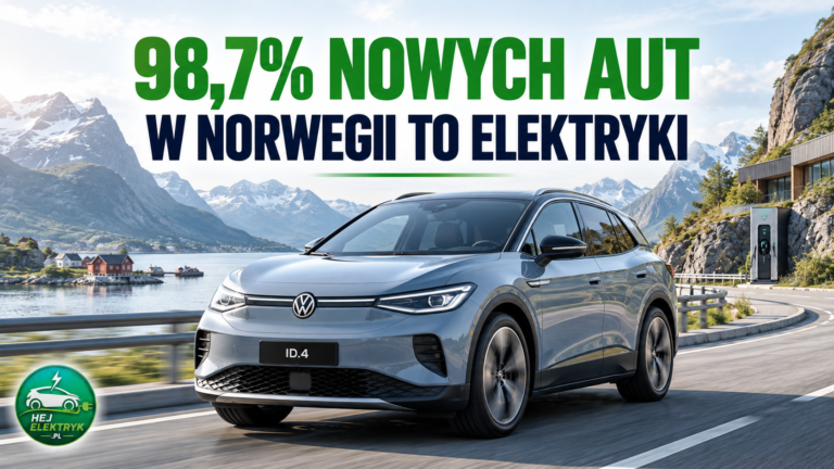 98,7% nowych samochodów w Norwegii to elektryki. Rekordowy sierpień 2026